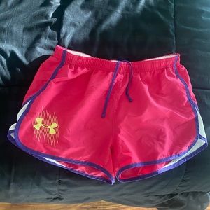 Under Armour Pink Athletic Shorts - Large